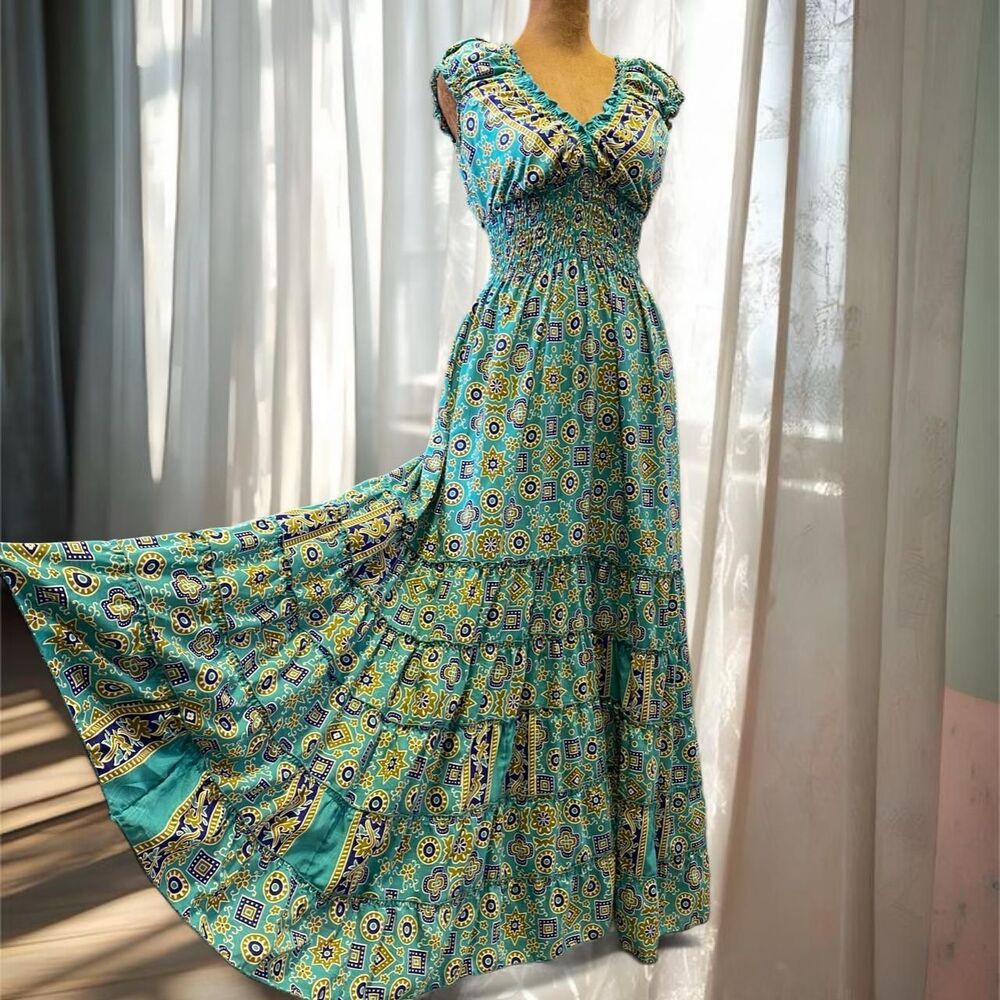Bohemian Festival Feminine Romantic Summer European Maxi Dress